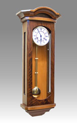 Regulator Clock-Vienna Clock 428_1 walnut, Bim Bam Mechanism on rod gong